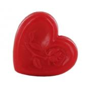 Savon Coeur avec rose rouge 